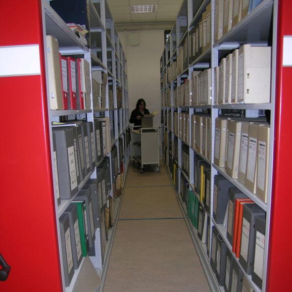 Blick in das Archiv der Gedenkstätte Sachsenhausen (Foto: GuMS) Blick in das Archiv der Gedenkstätte Sachsenhausen (Foto: GuMS)