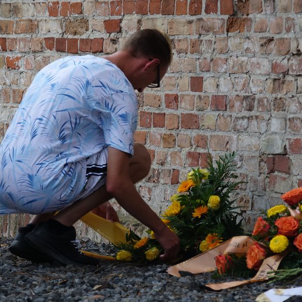 Kranzniederlegungen bei der Gedenkveranstaltung am 1. September 2019; Foto: GBadH/SBG Kranzniederlegungen bei der Gedenkveranstaltung am 1. September 2019; Foto: GBadH/SBG